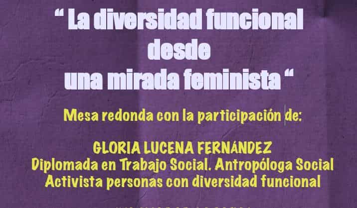 Cartel del evento una mirada feminista en la diversidad funcional