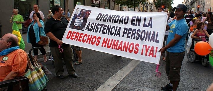 manifestación por la vida independiente y los derechos humanos