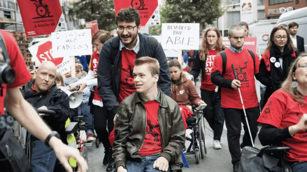 Manifestación por la asistencia personal